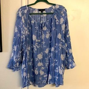 Dressy Bell Sleeve Flowy Blouse